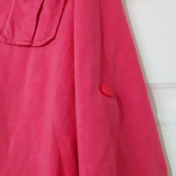 Ralph Lauren Girls 6X Cargo Pocket Soft Knit Shirt Roll Tab Sleeves Fuchsia Pink - Picture 5 of 13